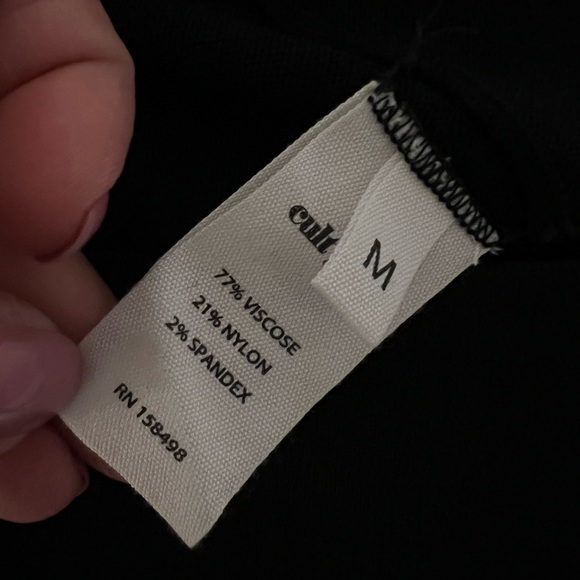 Cult Gaia Knit Wide Leg Black Pants Size M stretch Excellent condition comfy - Picture 9 of 10